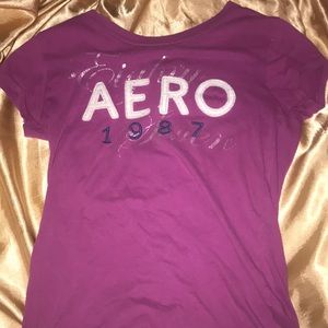 AERO purple short sleeved shirt
